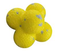 Juguete para masticar para perros, bola de palomitas de maíz para cachorros, juguete interactivo de goma seguro con textura suave, dispositivo para limpieza de dientes para perros, pelota de juego par