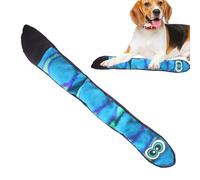 Juguete para masticar para perros, chirriante de cola de felpa, juguete chirriante arcoíris para mascotas para todas las razas. Cuenta con un cuerpo largo y suave con divertidos chirriadores para un