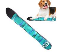 Juguete para masticar para perros, chirriante de cola de felpa, juguete chirriante arcoíris para mascotas para todas las razas. Cuenta con un cuerpo largo y suave con divertidos chirriadores para un