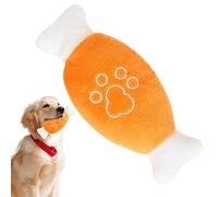 Juguete para masticar perros de peluche con dibujos animados de pollo para las piernas, patios de limpieza de dientes, felpa duradera, resistente a las lágrimas, material suave | Juego interactivo