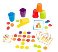 Juguete para niños apilando tazas, apilando el juguete de tazas | Juegos de apilamiento clásico para niños adultos,50 Tarjetas de preguntas Clasificación de color para la diversión interactiva para ni