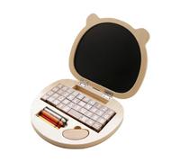 ＡＷＨＡＯ Juguete para Niños, Tablero de Dibujo para Ordenador Portátil, Juego de Simulación de Ordenador de Madera para Números