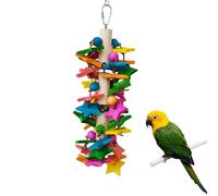 Juguete para pájaros de madera - Mascar loro, Escalador colgante | Adorno de jaula colorido para Cacatoo Macaw Conure Fun, Swing Blocks for Beak ENTERNIVERTATION PIECK Play ACCESORIO DE USOS