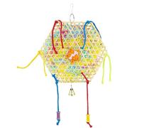 Juguete para pájaros, para buscar comida, trituradora, juguete universal, , , suave, hexagonal, guacamayo gris, guacamayos y | Multiuso al aire libre interior
