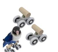 Juguete para pájaros para loros, un par de juguetes educativos para loros patines - entrenamiento de inteligencia equipo de pasatiempo interactivo compañero para periquitos y periquitos
