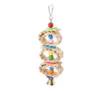 Juguete para Pájaros para Mascotas, Bolas Interactivas de Ratán para Masticar para Loros, Alivia el Estrés y Previene la Melancolía, Madera, 20x6cm, 1 Unidad