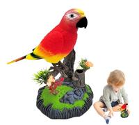 Juguete para pájaros que habla, pájaro que habla electrónico | Chirrido simulado | Juguete electrónico realista con sensor de loro para niños, niñas, niños y adultos para el hogar y el dormitorio