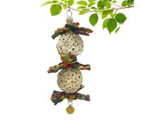 Juguete para pájaros, trituradora Natural de Madera | con Campana, Juguetes interactivos de trituración para pájaros, para guacamayos pequeños y medianos, tortolitos, molienda de Picos, del