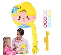 Juguete para peinar el Cabello, Kit de Manualidades para peinar | Libro Divertido para Aprender a trenzar el Cabello - Kits de Actividades de Viaje, Artes y Manualidades, Juguetes para trenzar niñas,