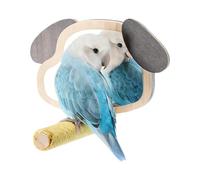 Juguete Para Perca De Loro, Juguete Para Masticar Pájaros, Función De Espejo Para Oreja De Cachorro, Equipo De Área De Juego Para Pájaros, Estimulación Mental Para Prevenir El Aburrimiento, Adecuado P