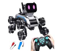 Juguete para perro a distancia controlado, perro robótico para robot de cachorro inteligente de ocho ruedas para interior y exterior, juegos de