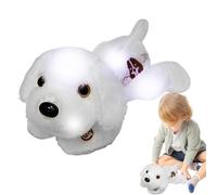 Juguete para perro de peluche LED, cachorro LED, juguete para cachorro brillante, 14 pulgadas iluminan el perro de peluche suave de luz nocturna almohada para niños pequeños