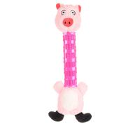 Juguete Para Perro Flamingo Necki Cerdo Rosa 38x15x7cm Squeaker De Felpa