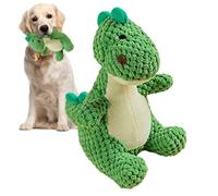 Juguete para perros chirriante, juguete masticable de dinosaurio de peluche resistente a la destrucción para entrenamiento para cachorros contra el aburrimiento para masticar fuertes masticadores para