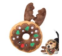 Juguete para perros chirriante,Juguetes para perros que hablan | Juguete de peluche para perro con sonido interactivo | Juguetes de peluche para perros con sonidos, muñeco de jengibre, astas de muñeco