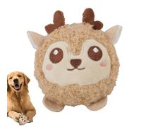 Juguete para perros con chirriador, divertida bola para mascotas con forma de animal, juguete masticable para cachorros, para aliviar el estrés, ejercicio, entrenamiento de tirón de guerra, dentición