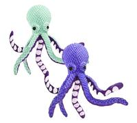 Juguete para Perros con Forma de Pulpo, Interactivo, sin Relleno, Juguetes para Masticar para Perros, Juguete para Masticar de Peluche con Sonido Arrugado para peros pequeños, medianos y Grandes,