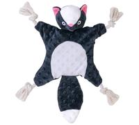 Juguete para perros de ardilla sin relleno para masticadores agresivos, juguete chirriante arrugado para perro con patas de cuerda, juguetes masticables de peluche para dentición, juguete interactivo