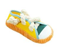 Juguete para perros de cuerda, mordedor chirriante en forma de zapato como juego | Juguete masticable de cuerda, para masaje de encías, razas de perros pequeñas, medianas y grandes, entrenamiento en