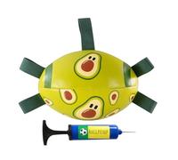 Juguete para perros de fútbol - Pelota deportiva interactiva de 7,8 pulgadas con correas | Mordedor masticable de cuero PU para razas pequeñas, medianas y grandes, salud de las encías del cachorro, ej