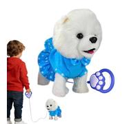 Juguete Para Perros De Paseo: Perro Electrónico, Cachorro Realista | Muñeca Eléctrica Interactiva, Juguete Interactivo Para Cachorros Con Sensores Táctiles Y Sonidos Realisticos, Correa