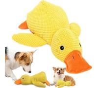 Juguete para perros de pato, 22 x 25 cm, juguete para perros Quack-Quack Duck, juguete antiestrés para perros, juguete de sonido para perros, juguete interactivo indestructible, antiestrés para perros