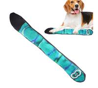 Juguete para perros de serpiente, juguete largo para perros, iris para mascotas, juguete cómodo para cachorros de peluche con chirrido en la cola, iris chirriante serpiente para mascotas