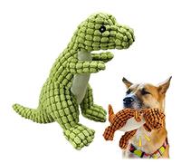 Juguete para perros Dino resistente e indestructible, juguete para perros de peluche para masticar agresivo, juguete para perros resistente, juguete interactivo duradero (verde)