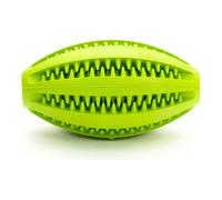 Pelota dental de goma para perros GLORIA - Pelota rugby para perros de 11 cm - Pelota flexible y resistente - Evita la formación de sarro - Ayuda en la limpieza dental - Color variado