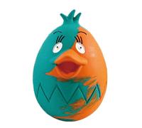 Juguete para perros huevo de Pascua, juguetes para perros huevo chirriante,Goma para masticar para mascotas | Forma colorida interactiva de pollo de juguete de huevo de para todas las razas de