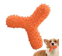 Juguete para perros jugar Fetch - Juguete interactivo para masticar mascotas | Juguetes estimulantes del cerebro duraderos para agresivos con superficie texturizada y chirridos, entrenamiento interior