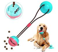 Juguete para Perros Molar,Pet Molar Bite Toy,Pelota de Goma para morder el Perro con Ventosa interactiva, Juguete para Masticar,Pelota de Entrenamiento para Cachorro Cuidado Limpieza de Dientes (Azul)
