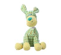 Juguete para perros que puede hacer sonar, un juguete resistente que es indestructible, un juguete de peluche para masticar, un bonito juguete para mascotas (verde, 13,5 x 25,5 cm)