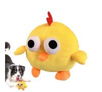 Juguete para perros que rebota, bola de rebote recargable con sonido, juguete de peluche de pollo de dibujos animados, juego de movimiento interactivo, chirriador, para cachorros, perros y gatos