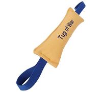 Juguete para perros Tug Of War - Almohada de de algodón con 2 asas de correa de nailon, equipo de entrenamiento interactivo resistente y duradero | Perros medianos a grandes, masticar, jugar