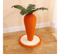Juguete para Rascar Conejo, Rascador Interactivo De Garra De Conejo De Sisal Natural para Gatitos De Interior, Lindo Poste Rascador De Uñas De Conejo Y Zanahoria para Gatito Y Conejito,B