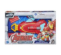 Juguete para Roleplay de Guantelete Strikeshot de Iron Man de Vengadores de Hasbro Marvel Mech Strike y 3 proyectiles NERF, para niños a Partir de 5 años