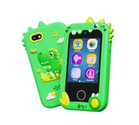 Juguete para teléfono móvil para niños, regalos de dinosaurios para niñas y niños de 3 a 8 años, teléfono táctil con música, cámara dual y juegos mentales, regalo de cumpleaños
