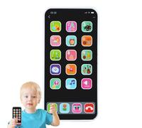 Juguete para teléfono para niños: teléfono con pantalla táctil simulada y sonido de luces, teléfonos celulares de aprendizaje LED interactivos, dispositivo electrónico de educación temprana | Disposit