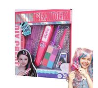 Juguete para teñir el cabello temporal para niños, juego para teñir el cabello para niños | Set de coloración del cabello lavable Play Hair Chalk | Juguetes simulados multicolores fingen maquillaje de