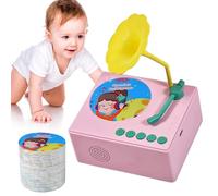 Juguete para Tocadiscos de fonógrafo - ABS 120x100x60 mm | Gramófono Musical para niños con 96 Tarjetas, Juguete para Contar Cuentos para educación temprana, fonógrafo de de música educativa para