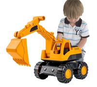 Juguete Para Vehículos De Ingeniería: Excavadora, Topadora Y Camión Volquete De Inercia Engrosados y Resistentes A Caídas | Coche De Construcción De Playa Resistente Para Niños Pequeños Y Juegos Al