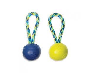 Juguete pelota de cordón y TPR para perros Zeus Fitness Tug, 23 cm