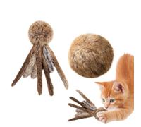 Juguete peluche interior gato Mordedor gatito | Juguetes bolas peludas de gatito para dueños mascotas, entrenadores, amantes animales, juego, hogar, oficina, salón,