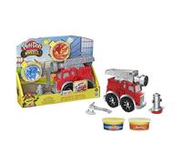 Play-Doh Wheels - Mini camión de bomberos con 2 latas de masa para moldear no tóxica - Edad: 3+