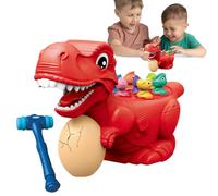 Juguete que golpea, martilleando y golpeando,Juguetes interactivos de dinosaurios con sonidos y | Juguete de desarrollo temprano con dinosaurio, juego de habilidad motora fina para niños y raga