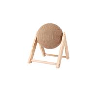 Juguete rascador para gatos - Bola de cuerda de sisal natural, diseño interactivo duradero con base de madera maciza y estructura estable | pelota pequeña tamaño muebles ejercicios animales