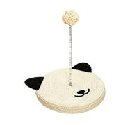 Juguete rascador para gatos - De sisal con campana integrada | 22 x 17,5 x 17,5 cm diseño de cabeza de gato | sisal antiarañazos para muebles | Estimula la mente y el cuerpo, para cachorros de