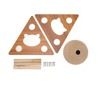 Juguete rascador para Gatos, Madera interactiva, sisal Natural, Bola rascadora para Gatos y Gatitos, protección Segura y Duradera para Muebles, Sala de Estar, Dormitorio, Madera (Tamaño pequeño)