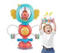 Juguete Rattle, niño Rattle, juguete de rueda de giro con base de succión - Juguete de tronas interactivas para bebés y niños pequeños 6+ meses |, Desarrollos seguros Toy para la estimulación